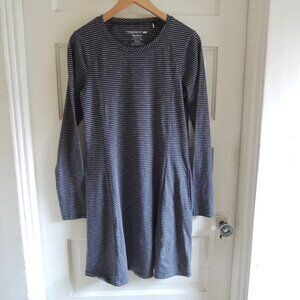 Toad&Co Blue & White Striped Windmere Dress Organic Cotton M